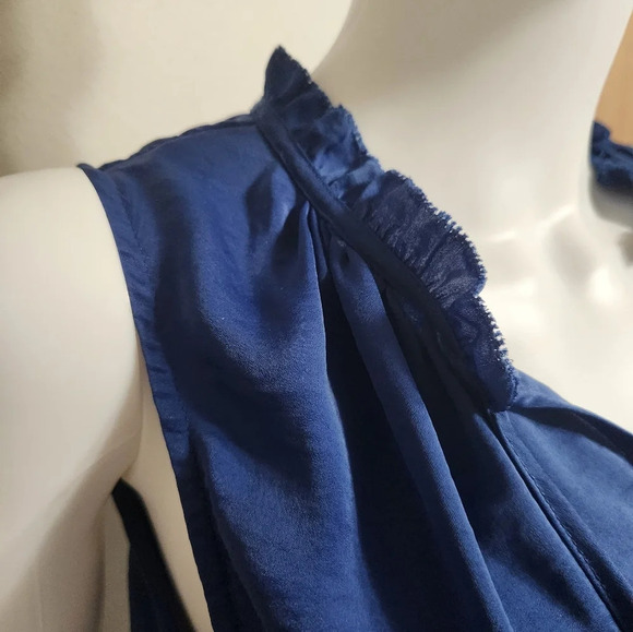 Merona‎ blue sleeveless blouse size small - Picture 4 of 10